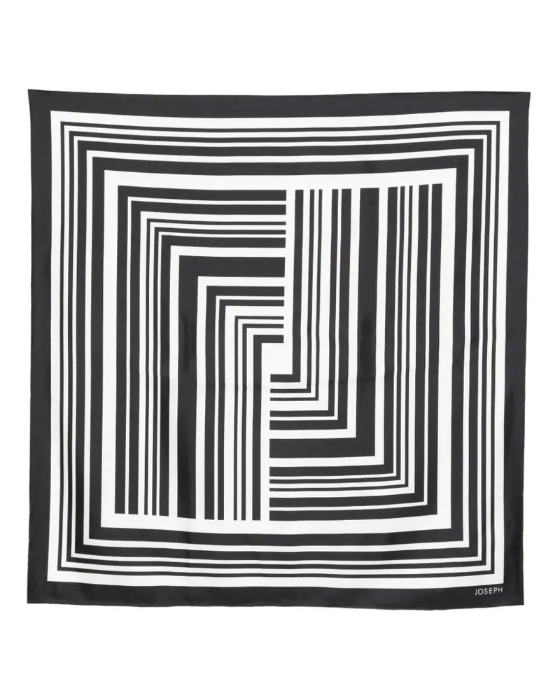 Joseph geometric silk scarf - Schwarz Schwarz