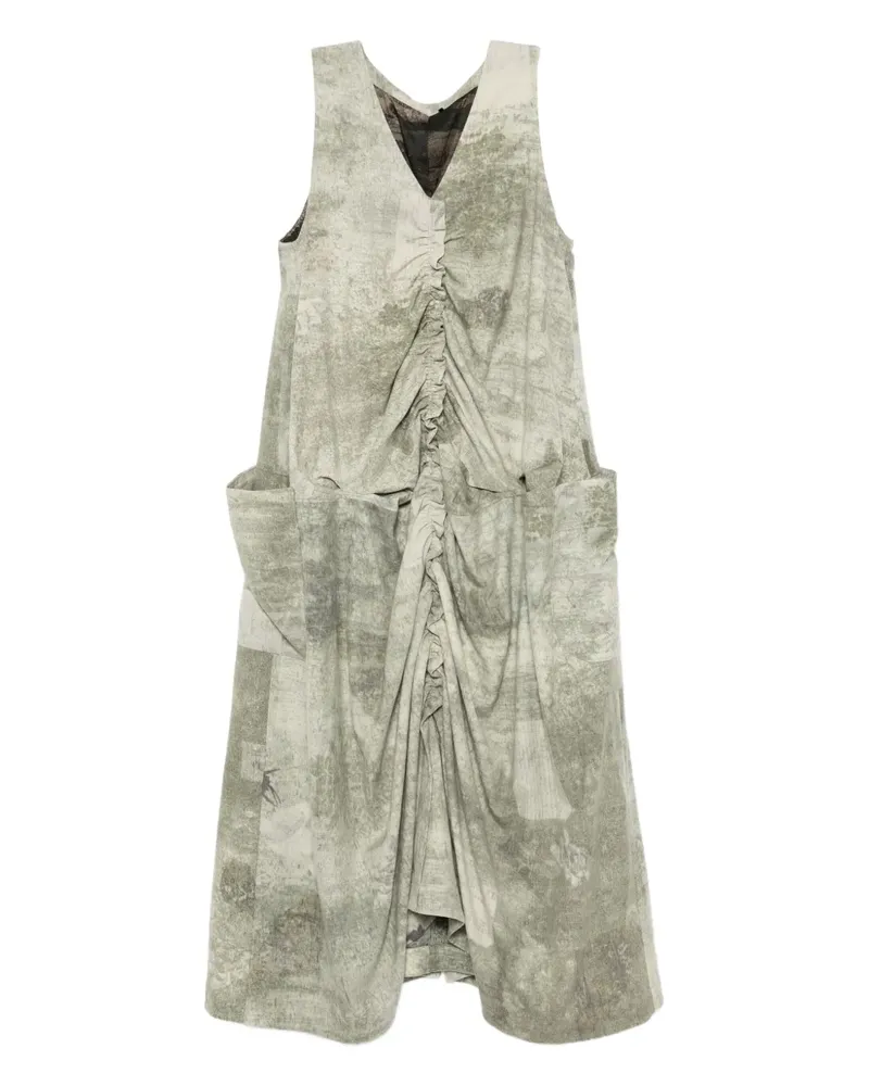 Ziggy Chen Kleid mit durchgehendem Print - Grün Grün
