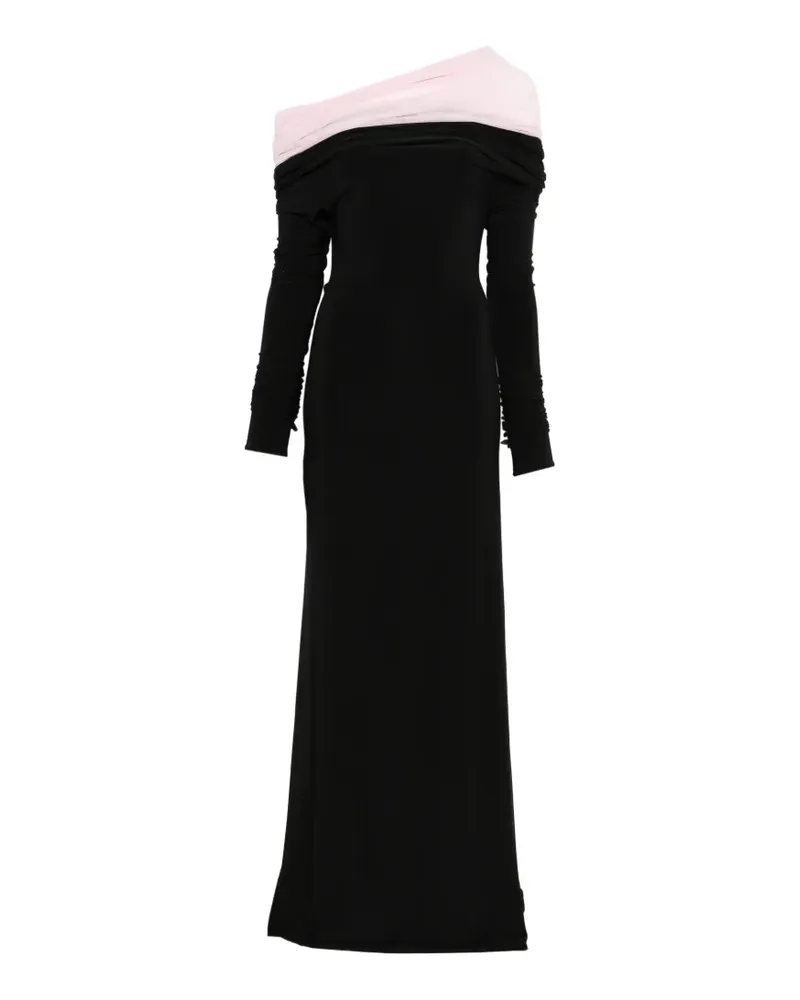 ATU Body Couture Crown off-shoulder long-sleeve maxi dress - Schwarz Schwarz