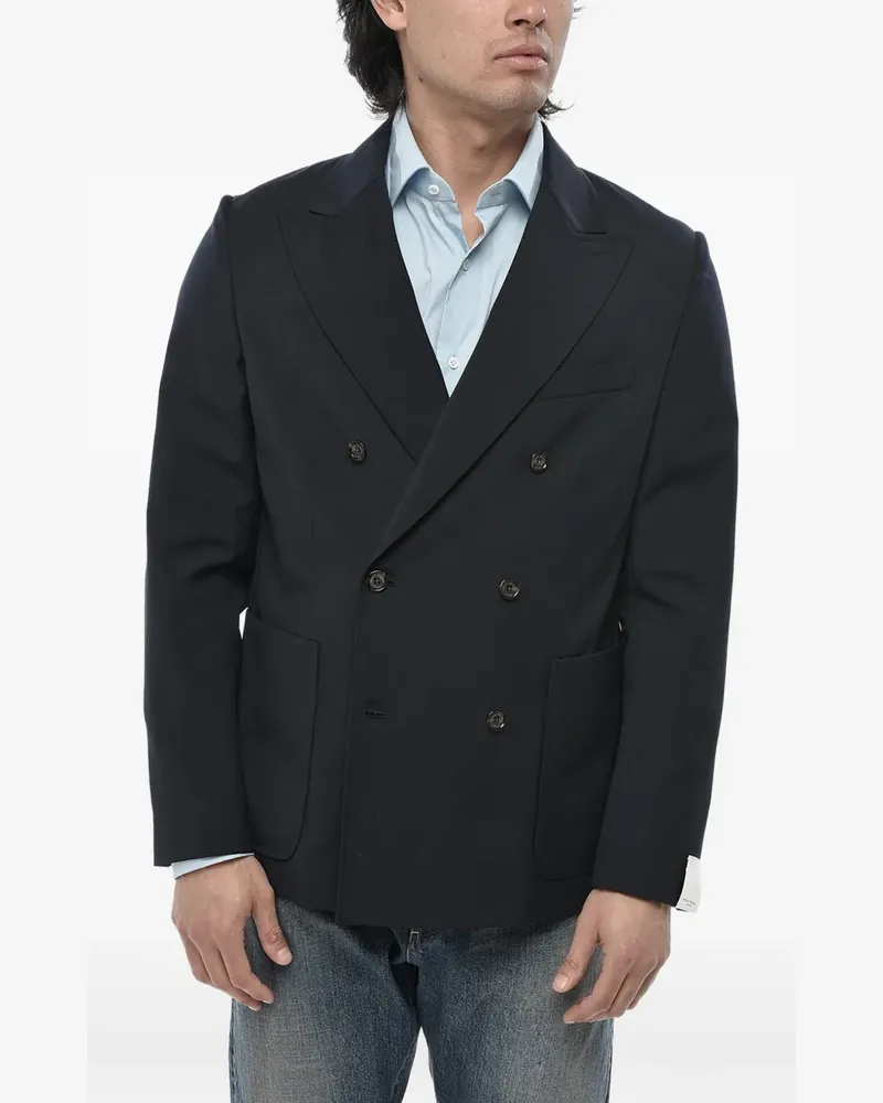 Paolo Pecora Milano Doppelreihiges Sakko - Blau Blau