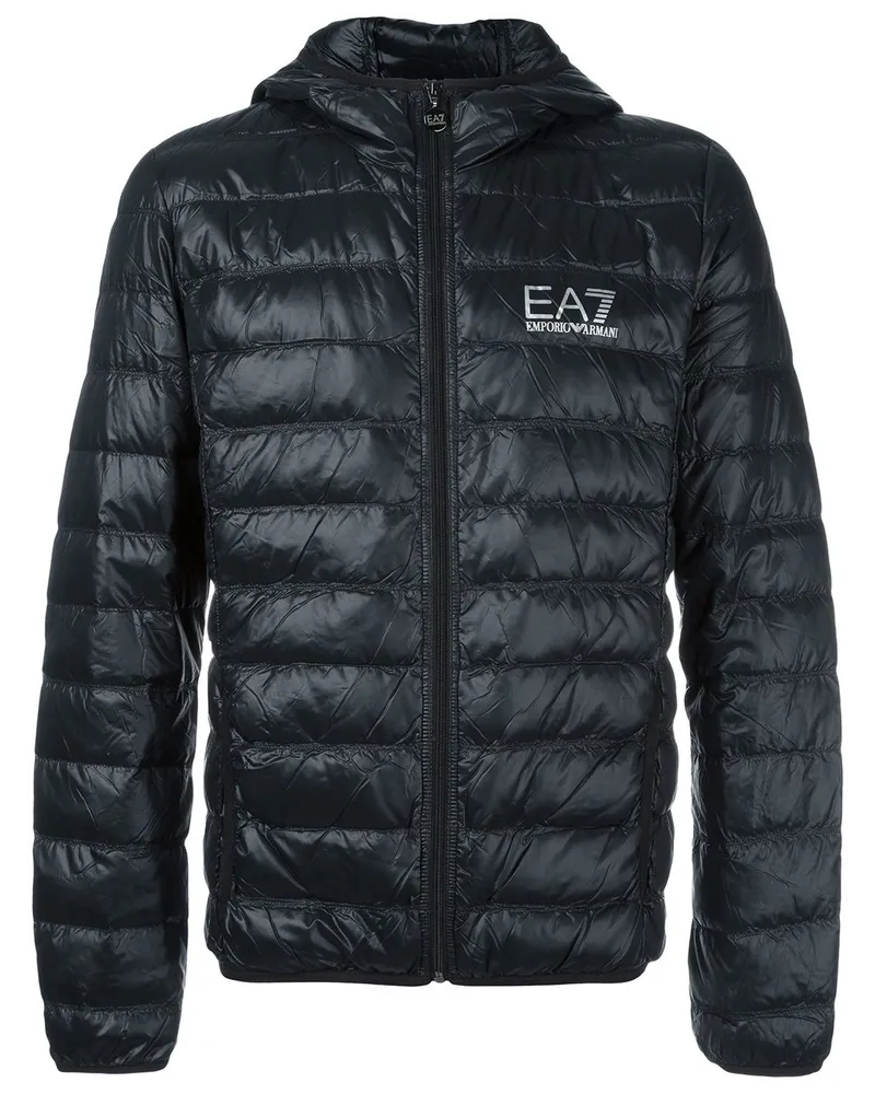EA7 Daunenjacke mit Reißverschluss - Schwarz Schwarz