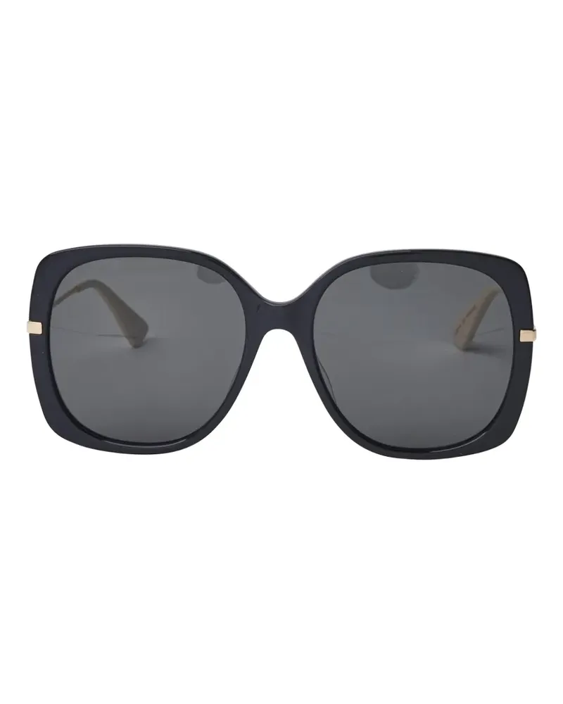 Gucci Sonnenbrille mit Oversized-Gestell - Schwarz Schwarz