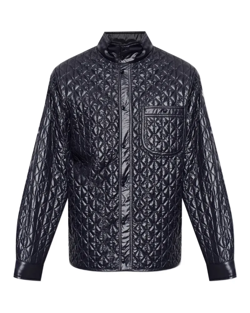 Moncler Cleorine geometric-quilted padded jacket - Blau Blau