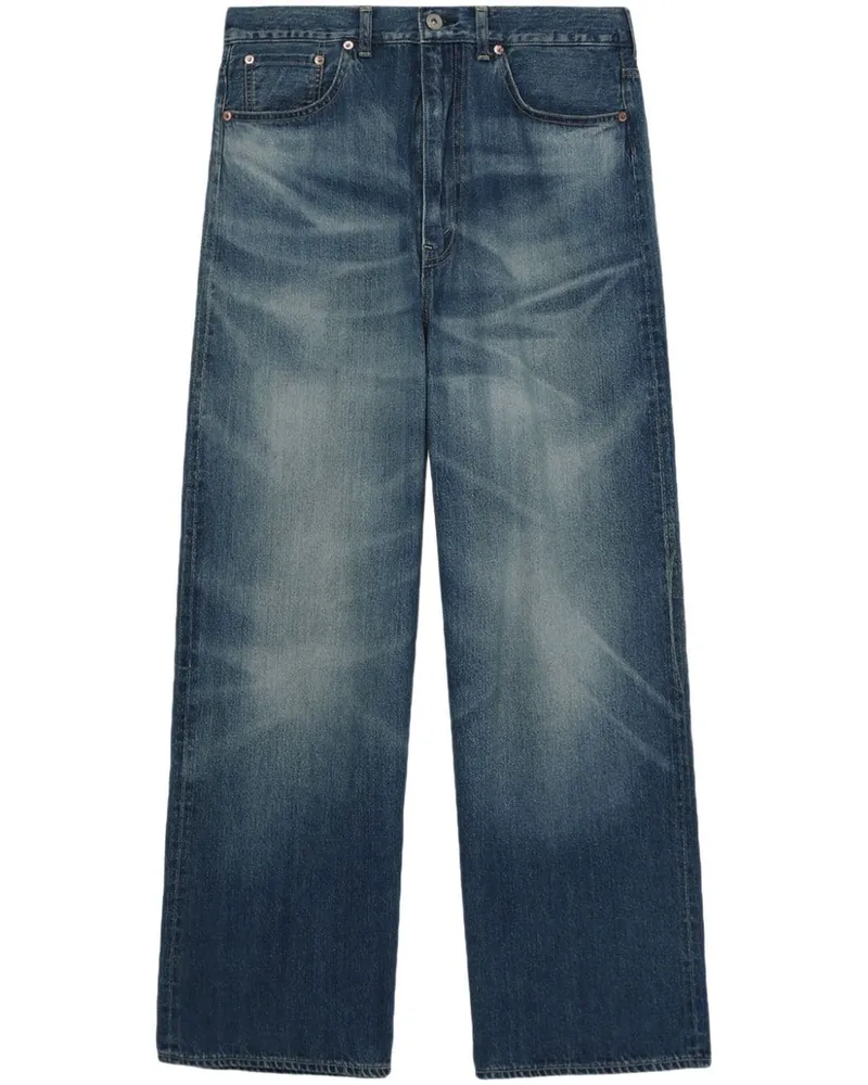 Junya Watanabe Selvedge-Jeans mit ausgeblichenem Effekt Blau