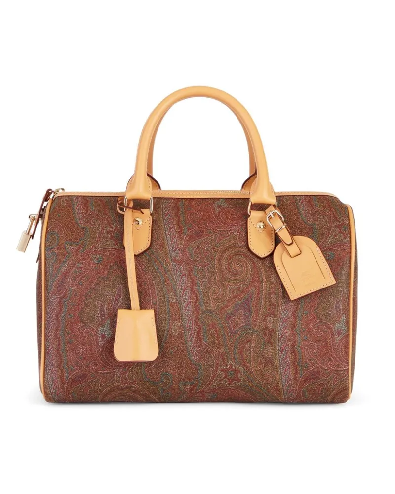 Etro Boston Handtasche aus Paisley-Jacquard - Braun Braun