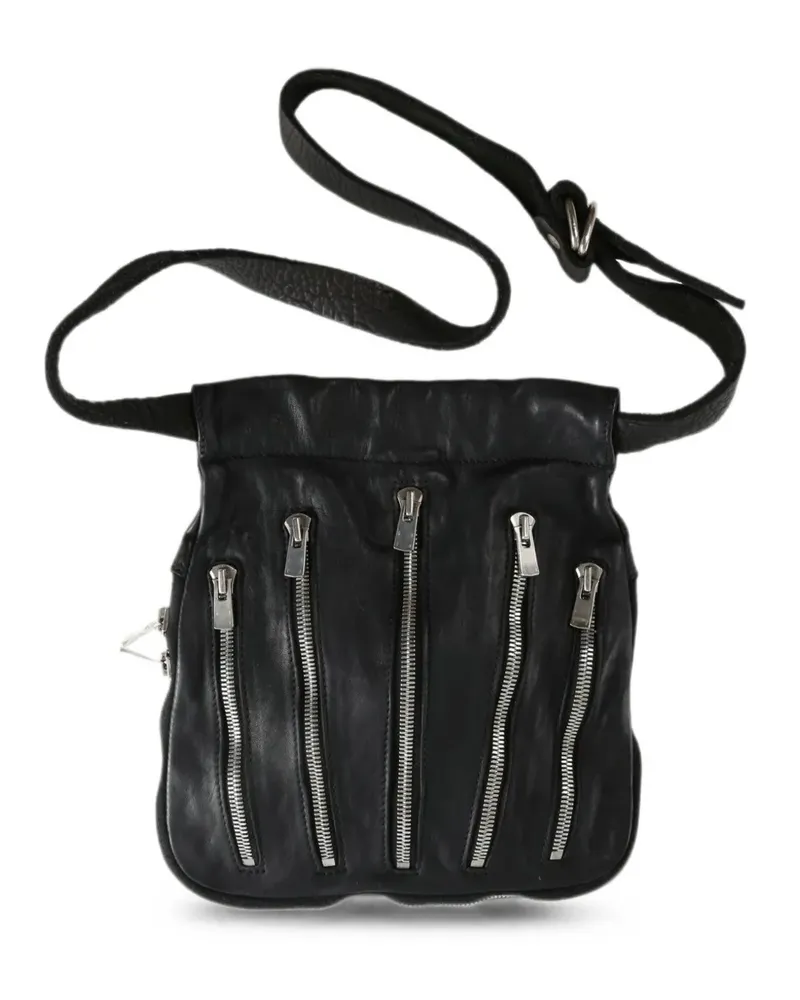 GUIDI multi-zip leather belt bag - Schwarz Schwarz