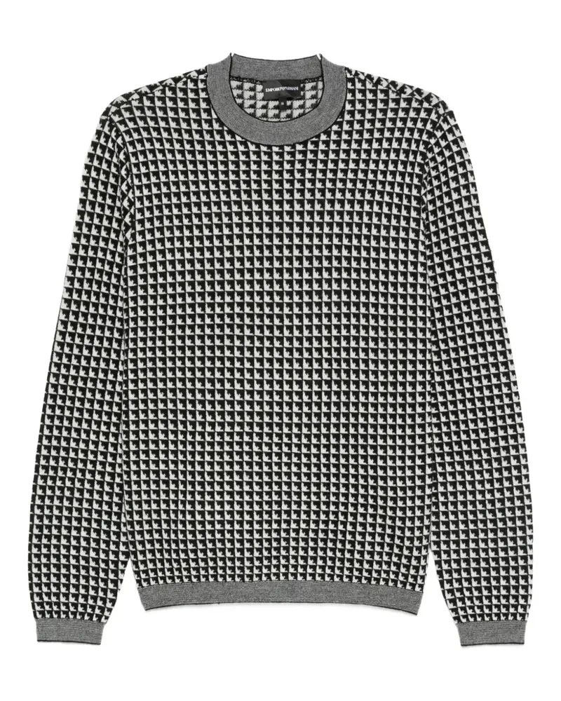 Emporio Armani Pullover mit geometrischem Muster - Schwarz Schwarz