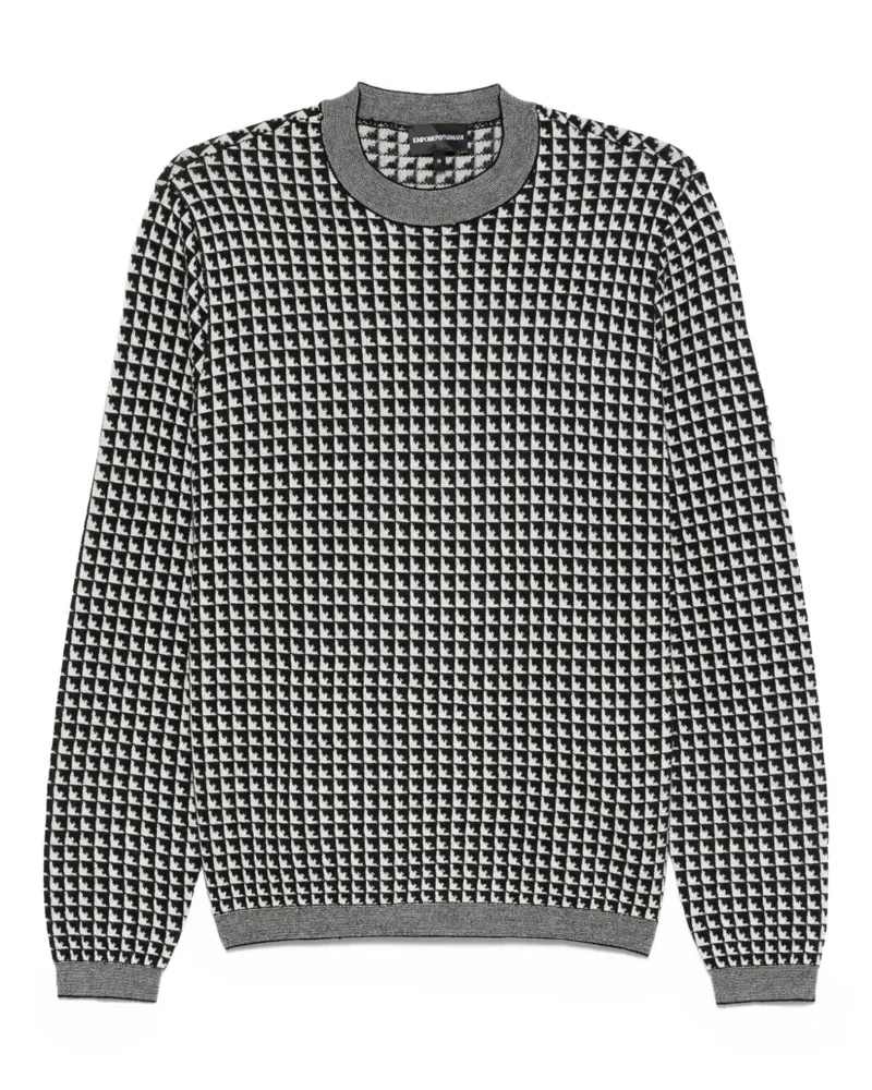 Emporio Armani Pullover mit geometrischem Muster - Schwarz Schwarz
