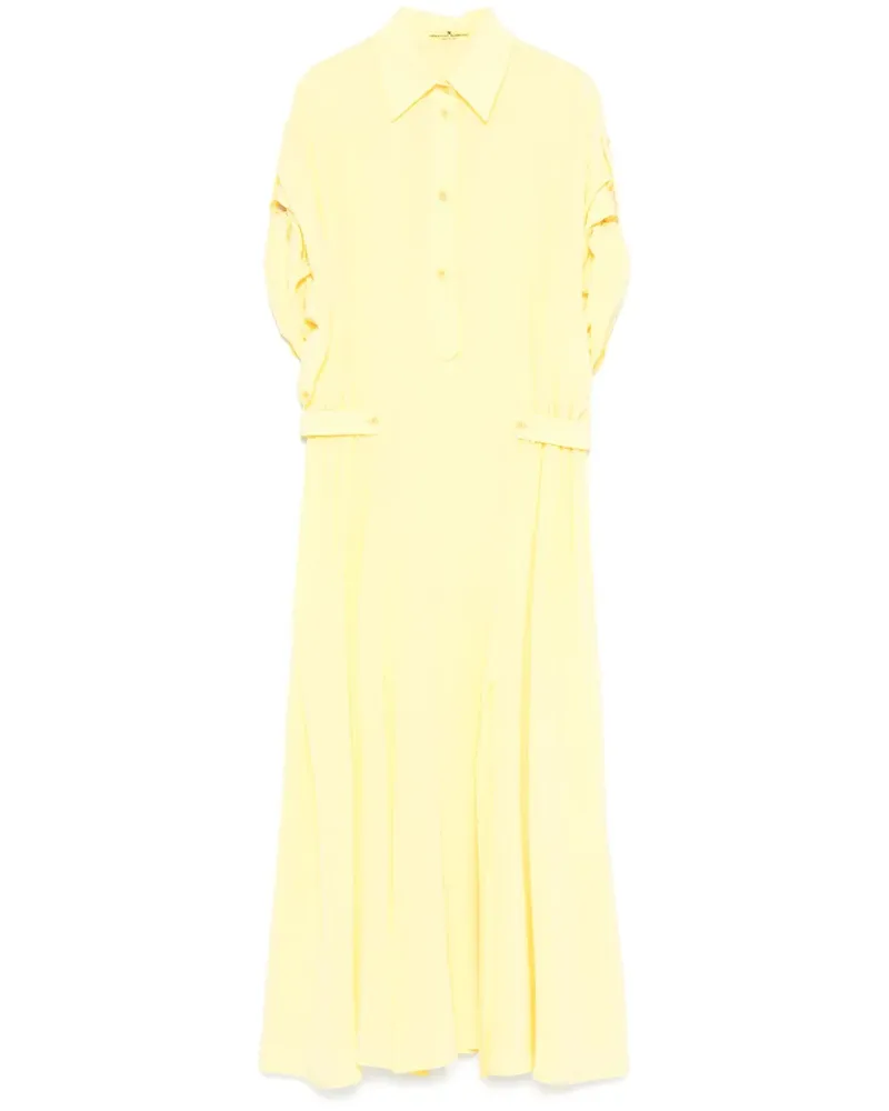 Ermanno Scervino Midikleid aus Seide - Gelb Gelb