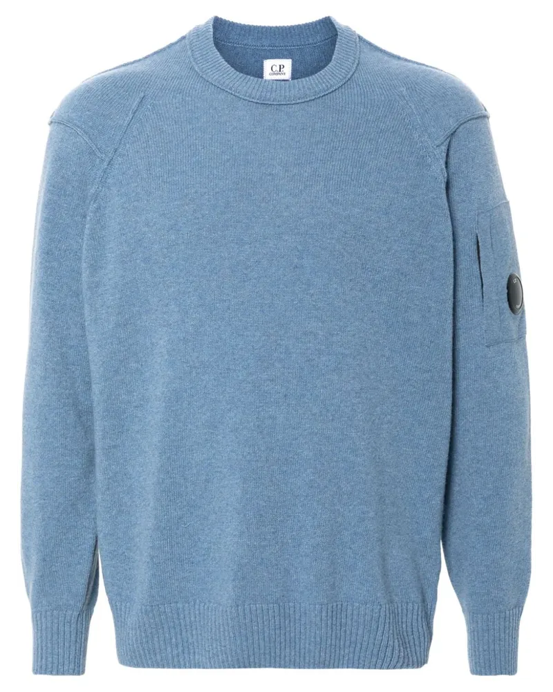 C.P. Company Pullover mit Linsen-Detail Blau