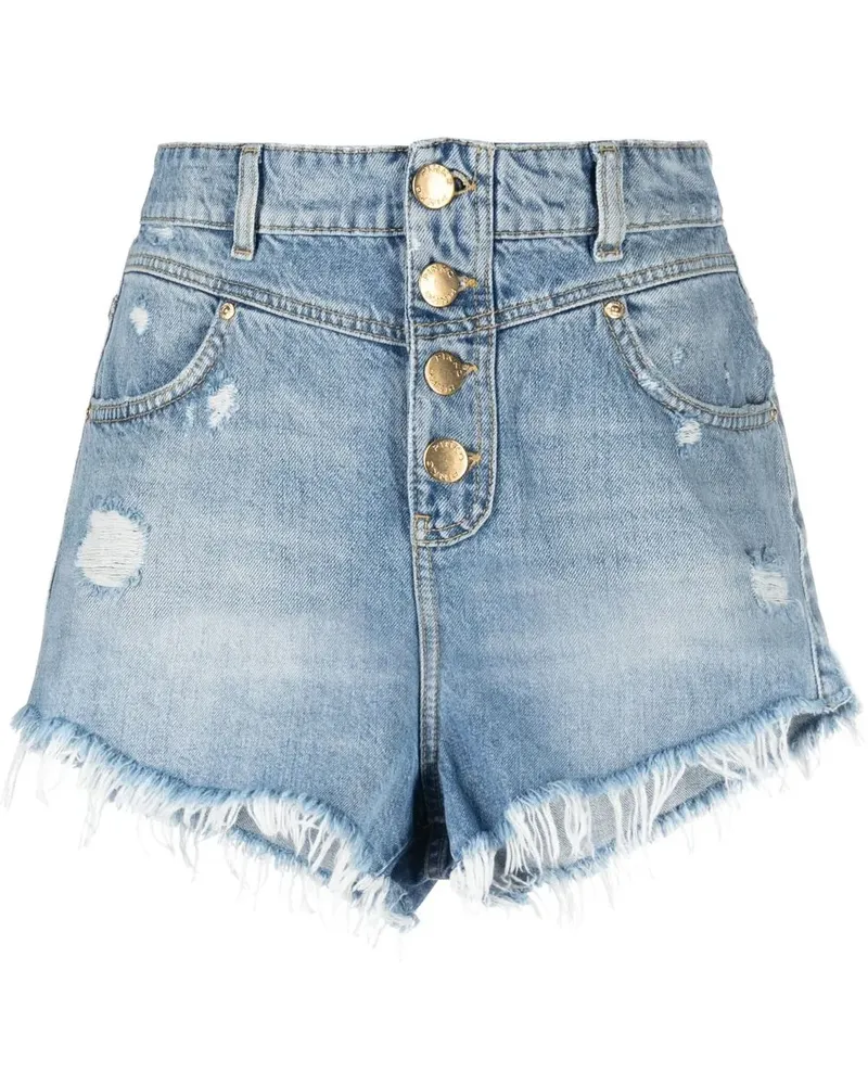 Pinko Jeans-Shorts im Distressed-Look - Blau Blau