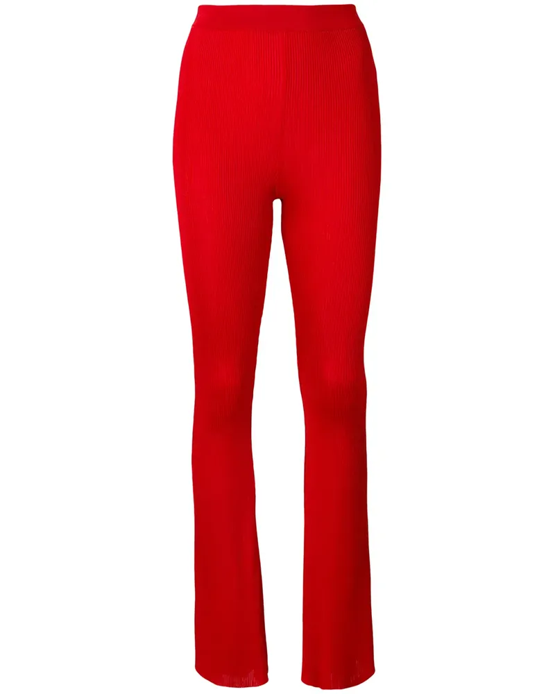 Givenchy Gerippte Schlaghose - Rot Rot
