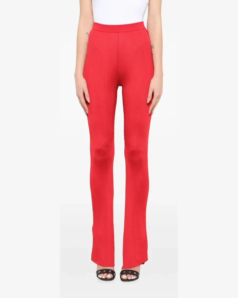 Givenchy Gerippte Schlaghose - Rot Rot