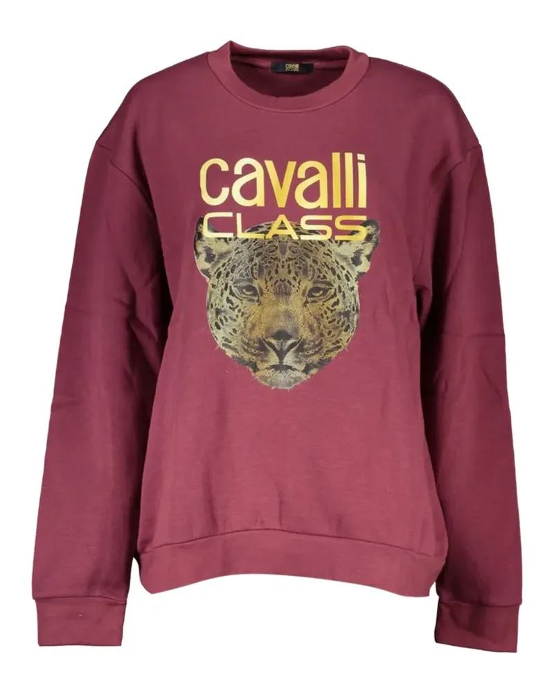Roberto Cavalli jaguar-print logo-detail sweatshirt - Violett Violett