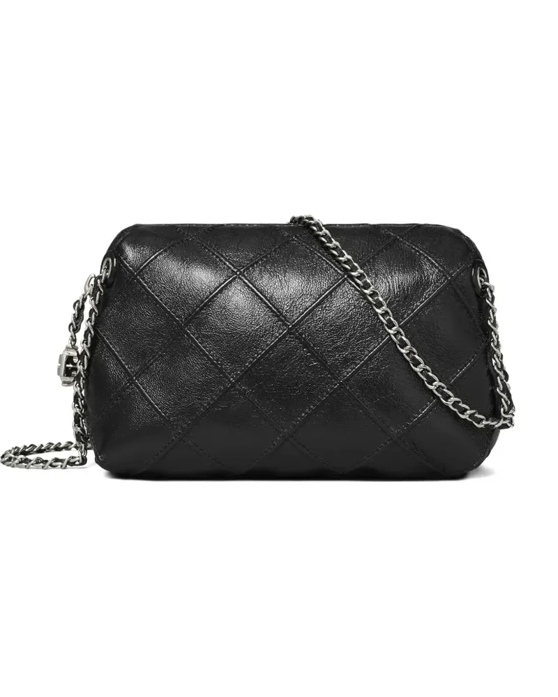 Tory Burch Fleming quilted mini bag - Schwarz Schwarz