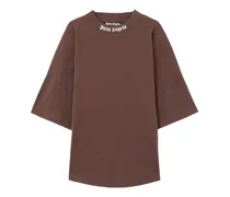 T-Shirt mit Logo - Braun