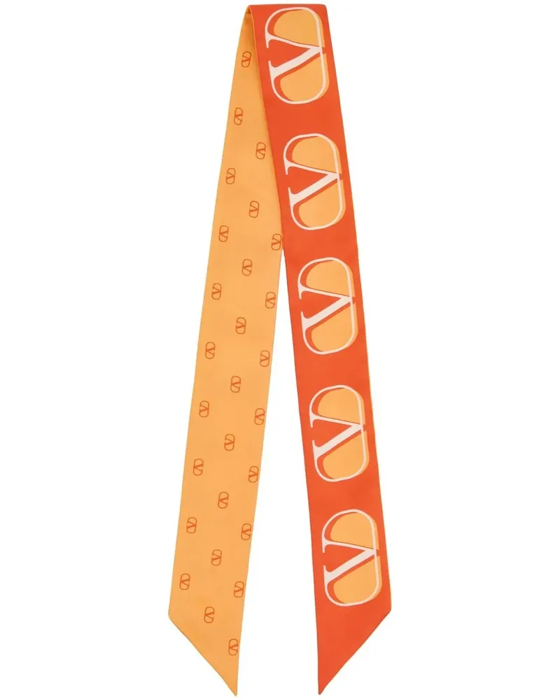 Valentino Garavani Seidenschal mit VLOGO - Orange Orange