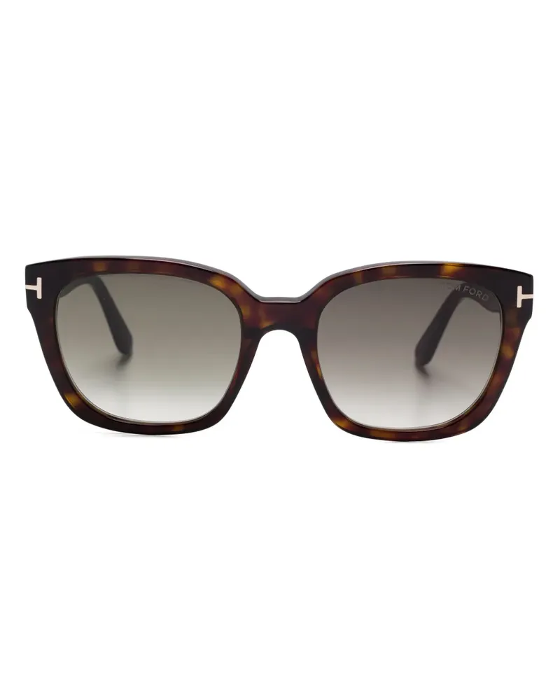 Tom Ford Sonnenbrille mit eckigem Gestell - Braun Braun