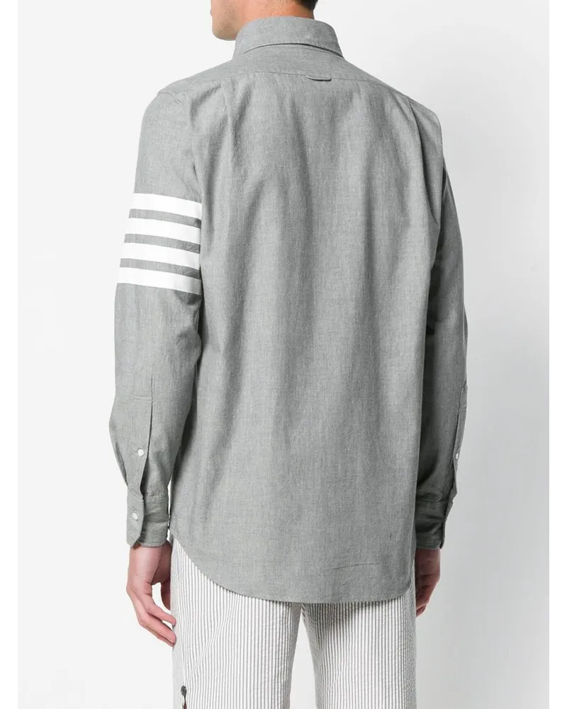 Thom Browne Gerades Chambray-Hemd - Grau Grau