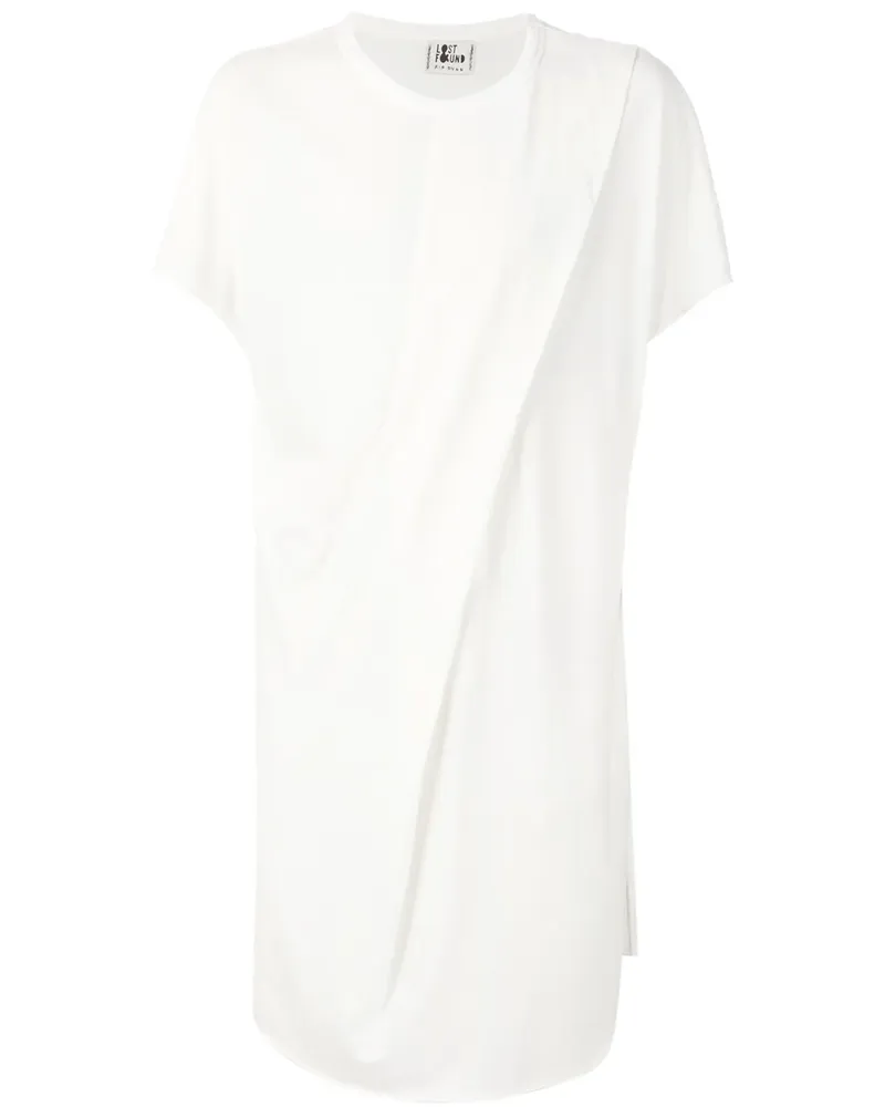 Lost and Found Tunika mit seitlichem Schlitz - Weiß Weiß