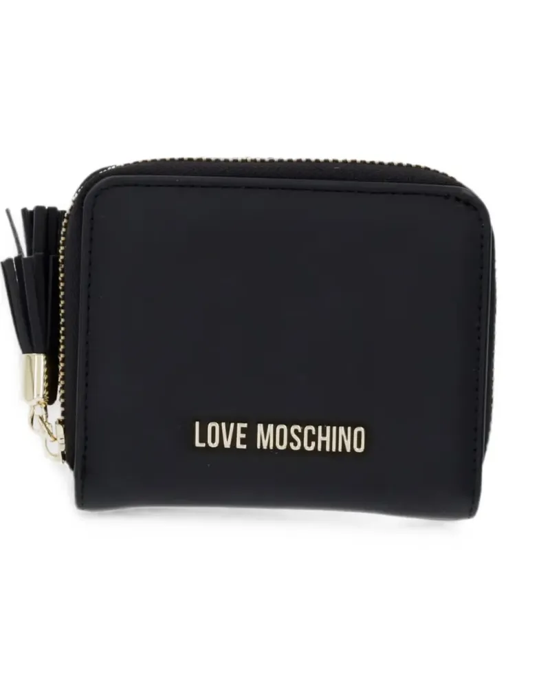Moschino Portemonnaie mit Quaste - Schwarz Schwarz