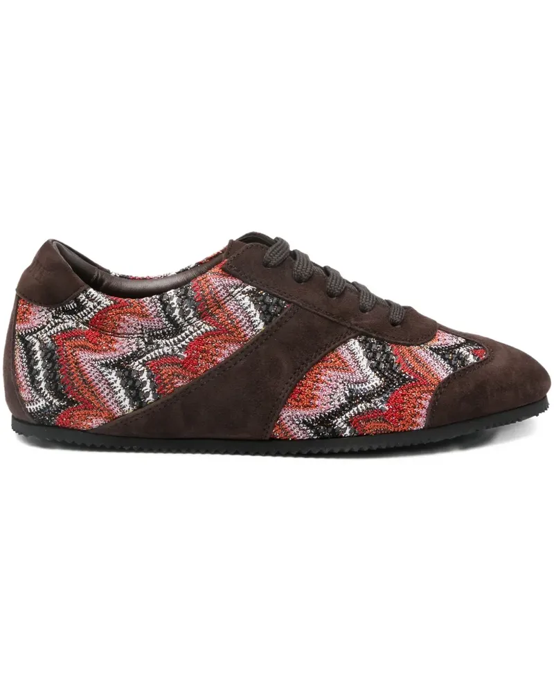 Missoni Gemusterte Sneakers aus Wildleder - Braun Braun