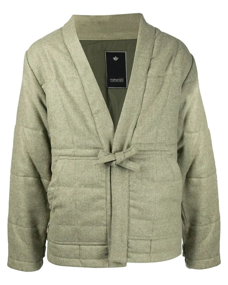 maharishi Gefütterte Jacke mit Gürtel - Grün Grün