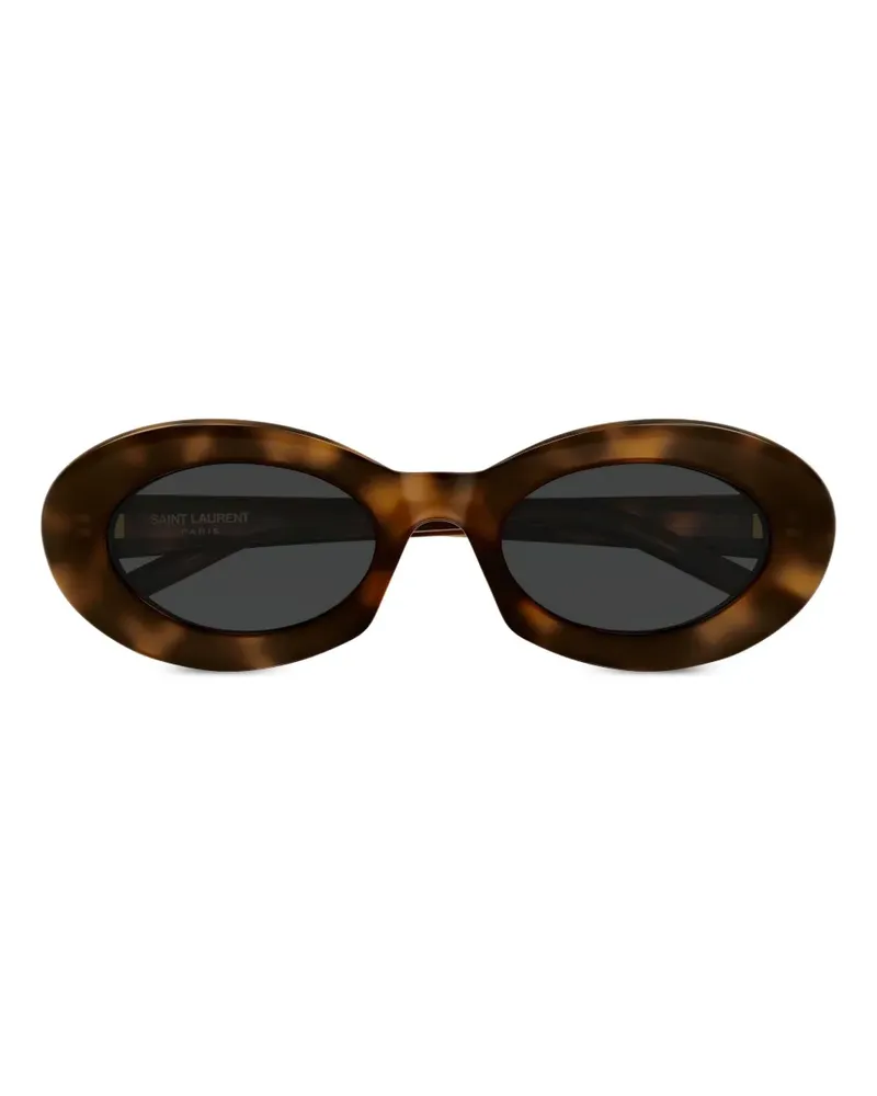 Saint Laurent Sonnenbrille mit rundem Gestell - Braun Braun
