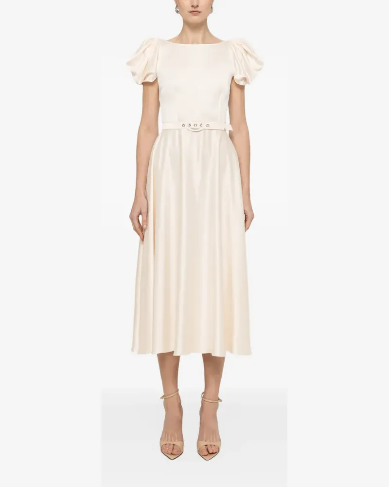 NISSA Midikleid mit Gürtel - Nude Nude