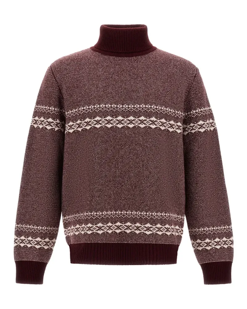 Herno Pullover mit norwegischem Muster - Rot Rot