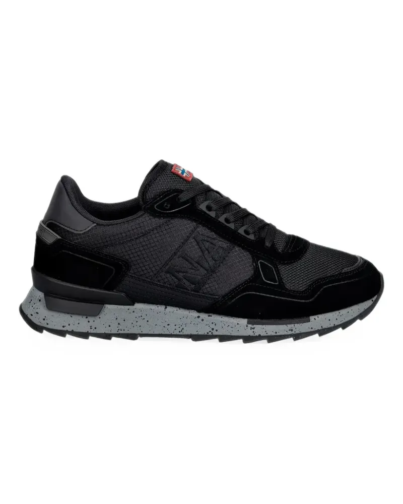 Napapijri Valor logo-patch panelled sneakers - Schwarz Schwarz