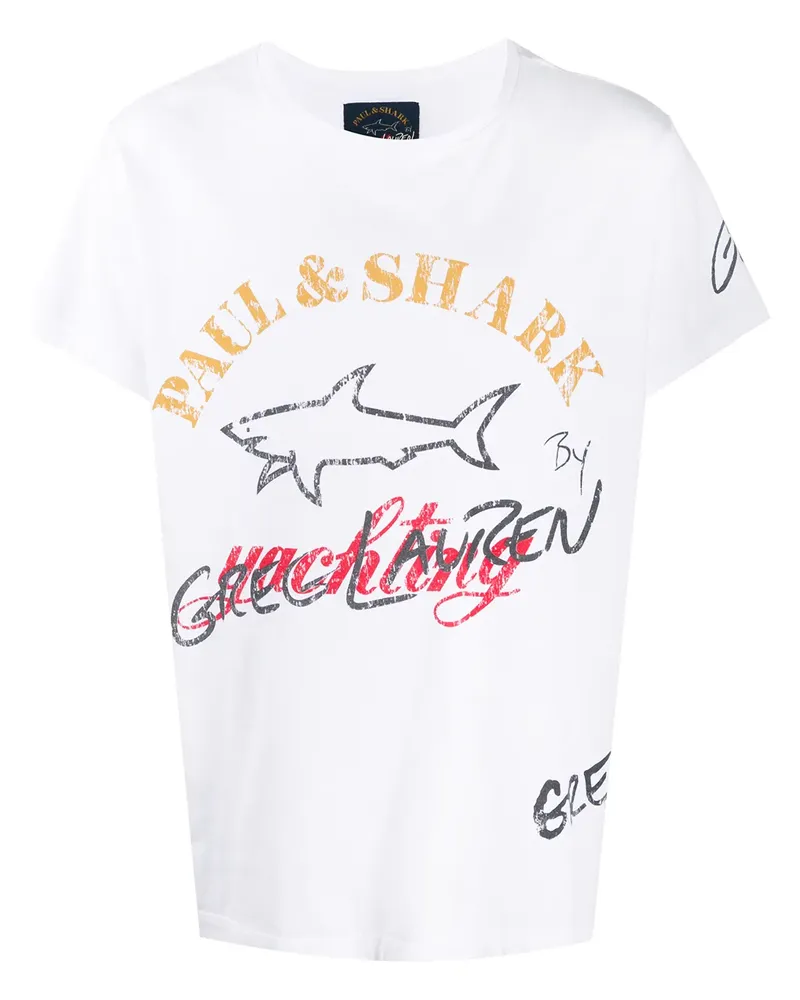 Paul & Shark T-Shirt mit rundem Ausschnitt - Weiß Weiß