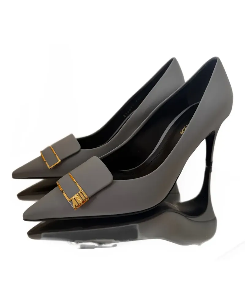 Sergio Rossi Pumps mit spitzer Kappe - Grau Grau