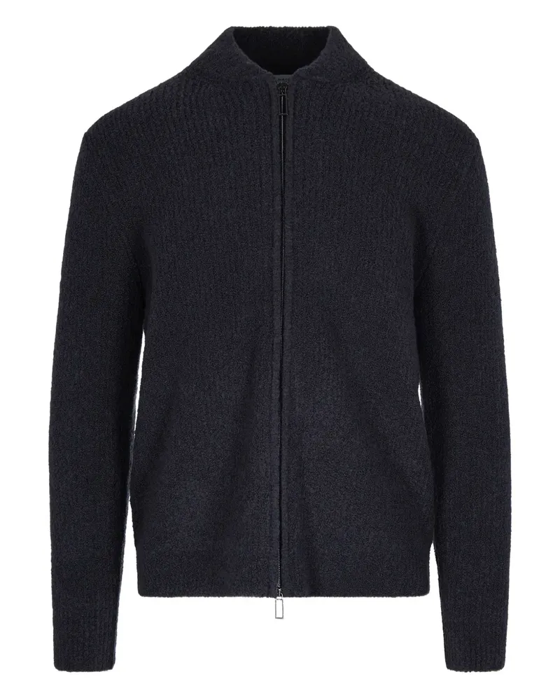Paolo Pecora Milano Gerippter Cardigan - Blau Blau