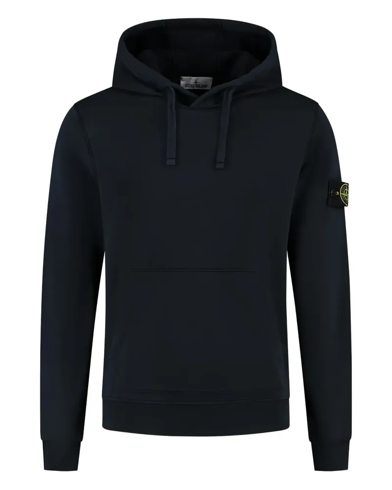 Stone Island Hoodie mit Logo-Patch - Schwarz Schwarz