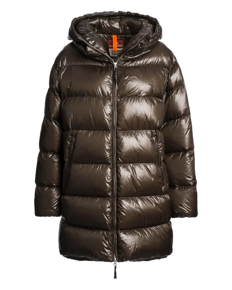 Parajumpers Gesteppter Kapuzenmantel - Braun Braun