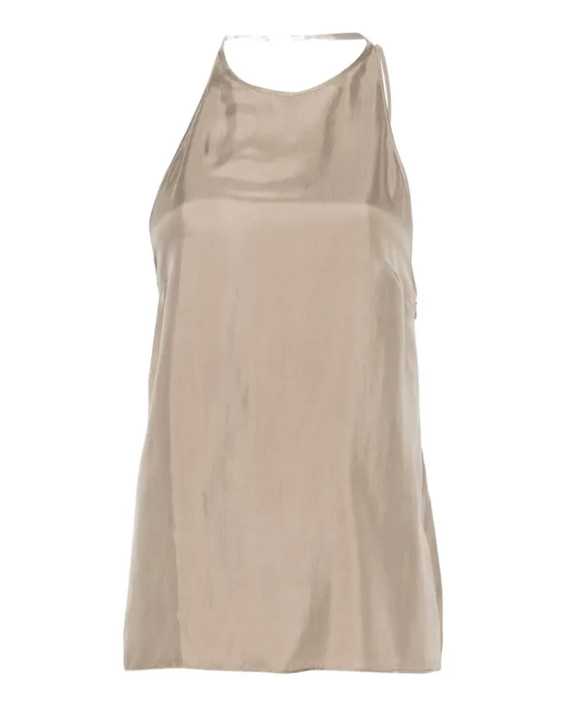 ALYSI open-back silk top - Grau Grau