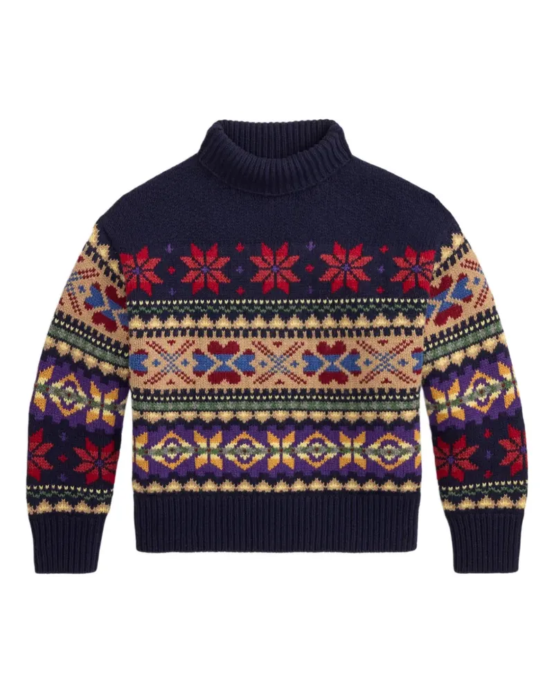 Ralph Lauren Rollkragenpullover mit Fair-Isle-Muster - Blau Blau