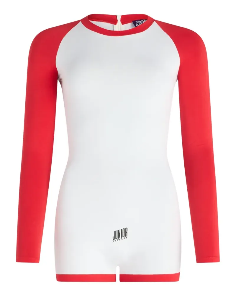Jean Paul Gaultier Langärmeliger Junior Gaultier Playsuit - Weiß Weiß