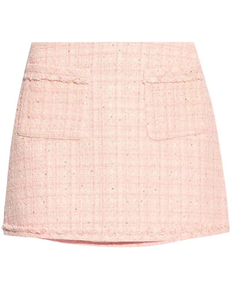 LoveShackFancy Rock aus Tweed - Rosa Rosa