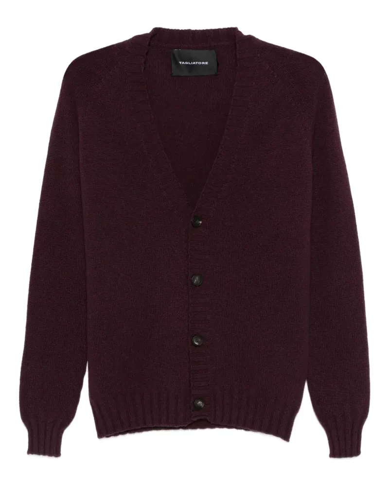 Tagliatore Cardigan mit V-Ausschnitt - Rot Rot