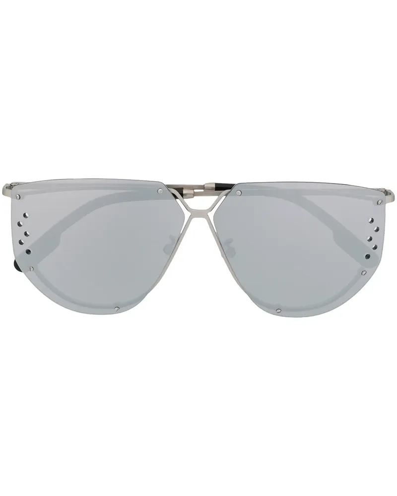 Kenzo Pilotenbrille mit perforiertem Detail - Grau Grau