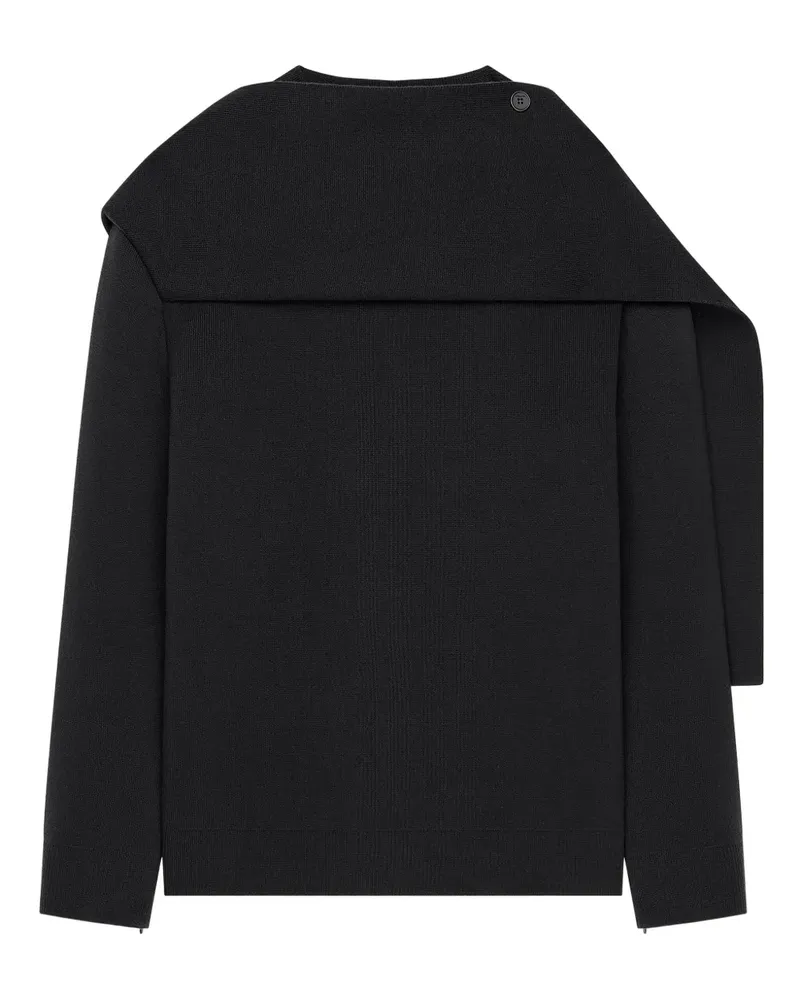 Courrèges Drapierter Pullover - Schwarz Schwarz