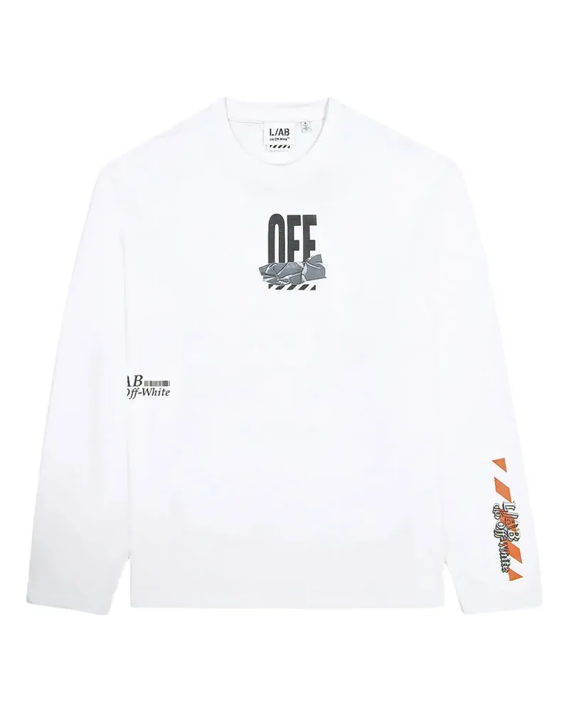 OFF-WHITE Duct Tape Langarmshirt - Weiß Weiß