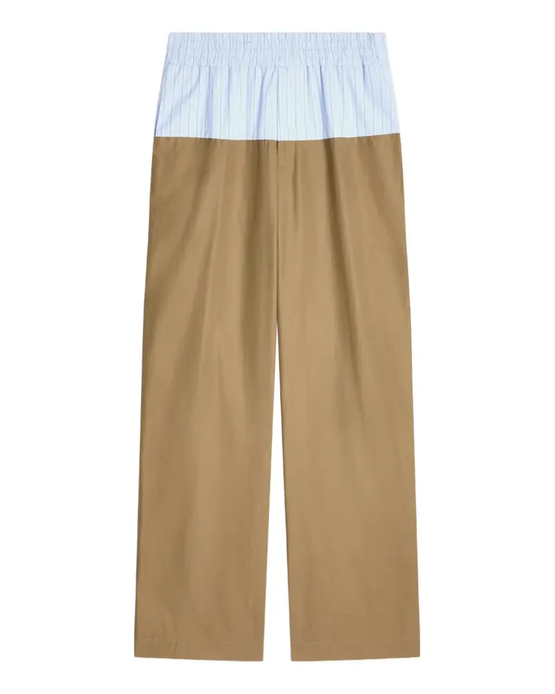 Dries van Noten contrast waist trousers - Braun Braun