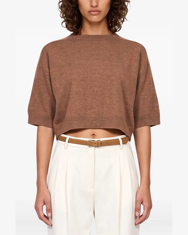 Gotha cropped short-sleeve sweater - Braun Braun