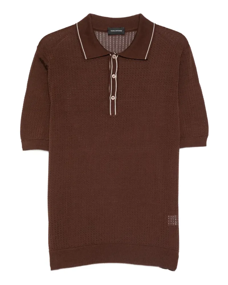 Tagliatore Poloshirt mit Knopfleiste - Braun Braun