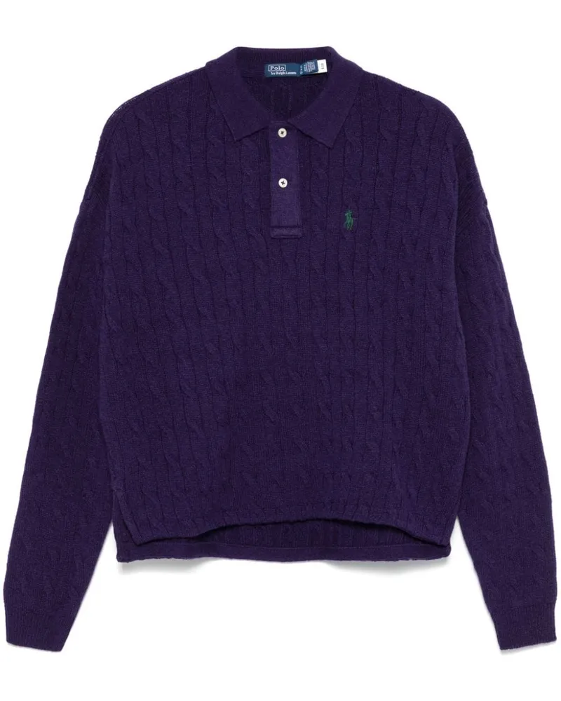 Ralph Lauren Polo-Pullover mit Zopfmuster - Violett Violett