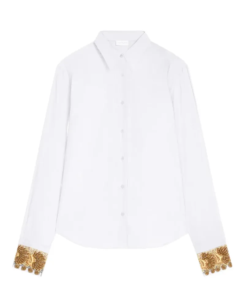 Dries van Noten Besticktes Hemd - Weiß Weiß
