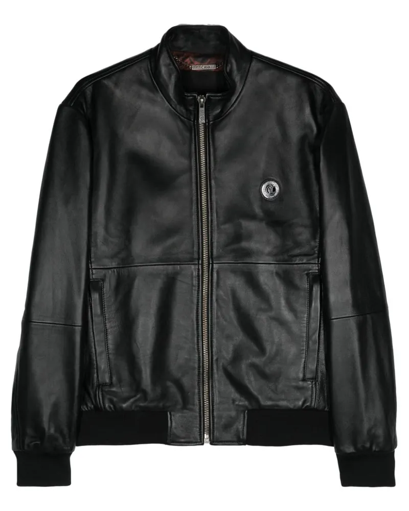 Just Cavalli Jacke mit Logo-Patch Schwarz